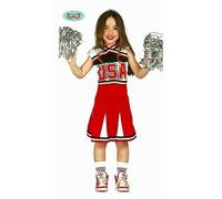 CARNEVALE HALLOWEEN VESTITO CHEERLEADER TG BAMBINO COSTUME