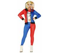 CARNEVALE HALLOWEEN VESTITO COSTUME TIPO HARLEY E JOKER ADULTO
