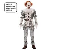 CARNEVALE HALLOWEEN VESTITO PENNYWISE I.T. PAGLIACCIO ASSASSINO TG ADULTO IT