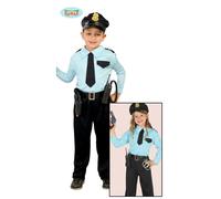 CARNEVALE HALLOWEEN VESTITO POLIZIOTTO POLICEMAN POLIZIOTTA BAMBINI GUIRCA