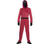 CARNEVALE HALLOWEEN VESTITO SQUID GAME SOLDATO E GIOCATORE 456 FYASA CALAMARO