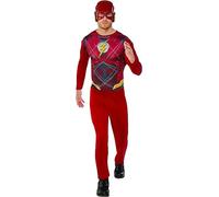 CARNEVALE HALLOWEEN VESTITO THE FLASH ADULTO COSTUME COSPLAY ORIGINALE DC