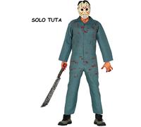 CARNEVALE HALLOWEEN VESTITO TUTA JASON VENERDI 13 MICHAEL MYERS ADULTO