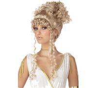 CARNEVALE PARRUCCA BIONDA DEA GRECA ROMANA