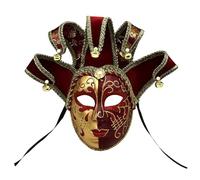 CarnevaleVenezian Maschera Per Uomo Donna Maschereveneziana Coppia Maschera Parete Decorazione Per Mardigras Feste Cosplay Maschere Anonime Feste A Tema (Red, One Size)