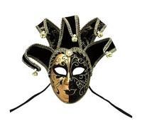CarnevaleVenezian Maschera Per Uomo Donna Maschereveneziana Coppia Maschera Parete Decorazione Per Mardigras Feste Cosplay Maschere Anonime Feste A Tema (Black, One Size)