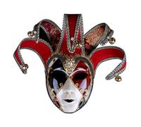 CarnevaleVenezian Maschera Per Uomo Donna Maschereveneziana Coppia Maschera Parete Decorazione Per Mardigras Feste Cosplay Maschere Anonime Feste A Tema (4-Red, One Size)