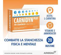 Carnidyn Plus - Integratore per stanchezza ed affaticamento - 20 Bustine