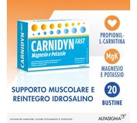 CARNIDYN FAST - 2 Confezioni INTEGRATORE MAGNESIO POTASSIO - 2 x 20 BUSTINE