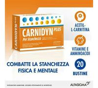 CARNIDYN PLUS 20 Bustine Energia Fisica e Mentale Gusto Arancia