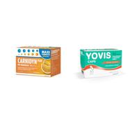 Carnidyn Plus 40 bustine, Gusto Arancia + Yovis Caps, 50 Miliardi di Fermenti Lattici Vivi, Senza Glutine e Lattosio, 30 Capsule Deglutibili