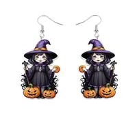 Carniee Orecchini Pendenti a Forma di Zucca Fantasma Orecchini di Halloween Abbinamenti creativi con motivi fantasma a Forma di Per Donneidea Regalo Acrilico Multicolore A