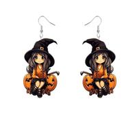 Carniee Orecchini Pendenti a Forma di Zucca Fantasma Orecchini di Halloween Abbinamenti creativi con motivi fantasma a Forma di Per Donneidea Regalo Acrilico Multicolore C