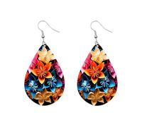 Carniee Orecchini Pendenti Fiore Orecchini a Forma di Fiore Acrilico Materiale Ipoallergenici Gioielli Individuali Ed Eleganti Alla Moda Un Regalo Raffinato per le Donne Multicolore D