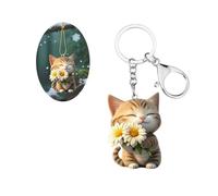 Carniee Simpatico Animale Portachiavi con Cartoni Ciondolo Animale Cartone Animato Acrilico Ciondoli Regalini Fine Festa Compleanno Perfetti per Bambini Amici e Famiglia Multicolore I