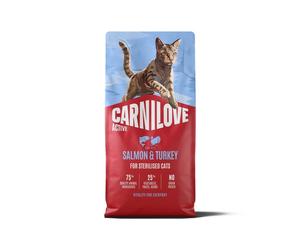 CARNILOVE Active Cat Salmon and Turkey Sterilised 6 kg salmone e tacchino, per gatti sterilizzati