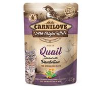 Carnilove Cat Pouch Quaglia con Dente di Leone 85gx24