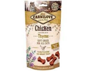CARNILOVE Semi moist snacks delizioso spuntino semi-umido con pollo e timo 50 g