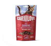 CARNILOVE Soft Snack Cat Sardine 50 g con sardine e fragole, snack morbidi per gatti