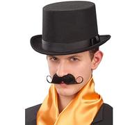 Carnival 06122 - Cappello Cilindro Lusso, in Feltro di Lana, Nero, Altezza 13 cm, Taglia 59