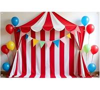 Carnival Circus Backdrop Banner Tent Balloon Flag Kid Birthday Party Decoration Banner Carnival Night Circus Theme Party Photography Backdrop Professional process