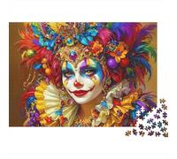 Carnival Clown Makeup Puzzle in Cartone 1000 Pezzi Per Adulti Relax A Casa Puzzle Difficile Top Valutati Mantenimento Mentale in Cartone Spesso 38x26cm/1000pcs