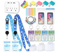 Carnival Cruise Ship Essentials 2025, Cruise Essentials Kit include presa multipla anti-sovratensione, ganci magnetici, cordini da crociera, etichette per bagagli, stendibiancheria, custodia per