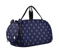 Carnival Fleur-de-lis Deep Blue Kids Duffel Bag con scomparto per scarpe leggero Weekend Pernottamento Carry on Bag per ragazzi e ragazze bolsos deportivos para mujer