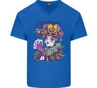 Carnival Il Mardi Gras T-Shirt Da Uomo In Cotone A V