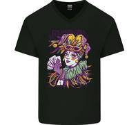 Carnival Il Mardi Gras T-Shirt Da Uomo In Cotone A V