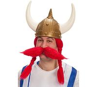 Carnival Toys 2316 - Parrucca Vikingo Rossa con Baffi