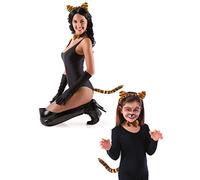 Carnival Toys 5168 - Set Tiger, Orecchie, Coda e Papillon, Giallo/Nero