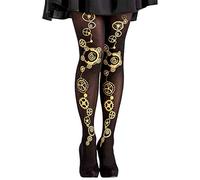 Carnival Toys Calze Nere Steampunk per Donna - Multicolore - Taglia Unica