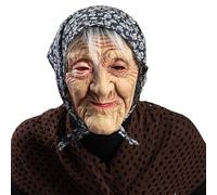 Maschera befana in lattice con fazzoletti e capelli - confezione regalo