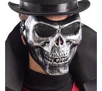 Carnival Toys Maschera teschio grigio in plastica rigida