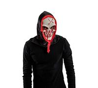 Carnival Toys Maschera teschio insanguinato in plastica rigida c/cappuccio c/cav.