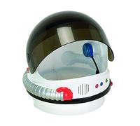 Carnival Toys Morris - Casco Integrale Da Astronauta Per Adulto E Bambino Con Visiera Sollevabile E Microfono Per Ascoltare Le Voci Degli Astronauti In Inglese
