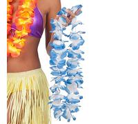 CARNIVAL TOYS S.R.L. Collana Fiori Stoffa Blu Bianchi