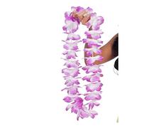 CARNIVAL TOYS S.R.L. Collana Fiori Stoffa Viola Bianchi