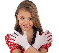 CARNIVAL TOYS S.R.L. Guanti Bimbo in Tessuto Bianco CM 17