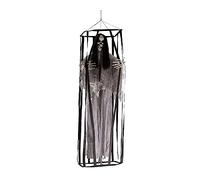 CARNIVAL TOYS Scheletro da appendere in gabbia, 160 cm, decorazione speciale per Halloween, tema: scheletro