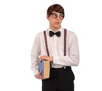 Carnival Toys Set da nerd per adulti (vetro, braces, bow tie) su cardboard.