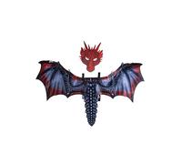 Carnival Toys Set Drago Rosso Bimbo IN Tessuto (ALI H.cm.60X96 CA E MASCHERA) in Busta Con CAVALLOTTO