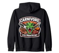 Carnivore Apex Predator Diet Meat Eater T-Rex Dino Keto Joke Felpa con Cappuccio