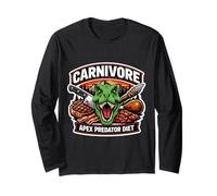 Carnivore Apex Predator Diet Meat Eater T-Rex Dino Keto Joke Maglia a Manica