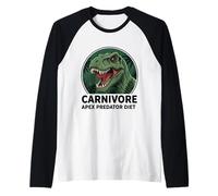 Carnivore Apex Predator Dieta Mangiatore di Carne Seguace nutrizionale Maglia con Maniche Raglan