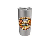 Carnivore Feed Me Beef Butter Bacon Uova Mangiatore di carne Dieta Fan Bicchiere termico in acciaio inox doppia parete