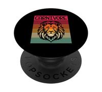 Carnivoro Dieta Leone Testa Vintage Carne Amante Carnivoro PopSockets PopGrip Adesivo