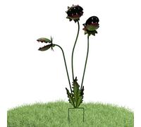 Carnivorous Plant Stake, Decorative Garden Sculpture, 12.5x4.8 Inches Resin with Weatherproof Coating, Landscape Art Piece, Yard Ornament with Macabre Style, Outdoor Decor for Porch and Pathways