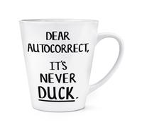 Caro Autocorrect It's Mai Anatra 341ml Latte Tazza Maleducato Spellcheck Scherzo